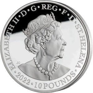 2022 10 oz Proof St. Helena Silver Goddesses Series Hera Coin (Box + CoA)