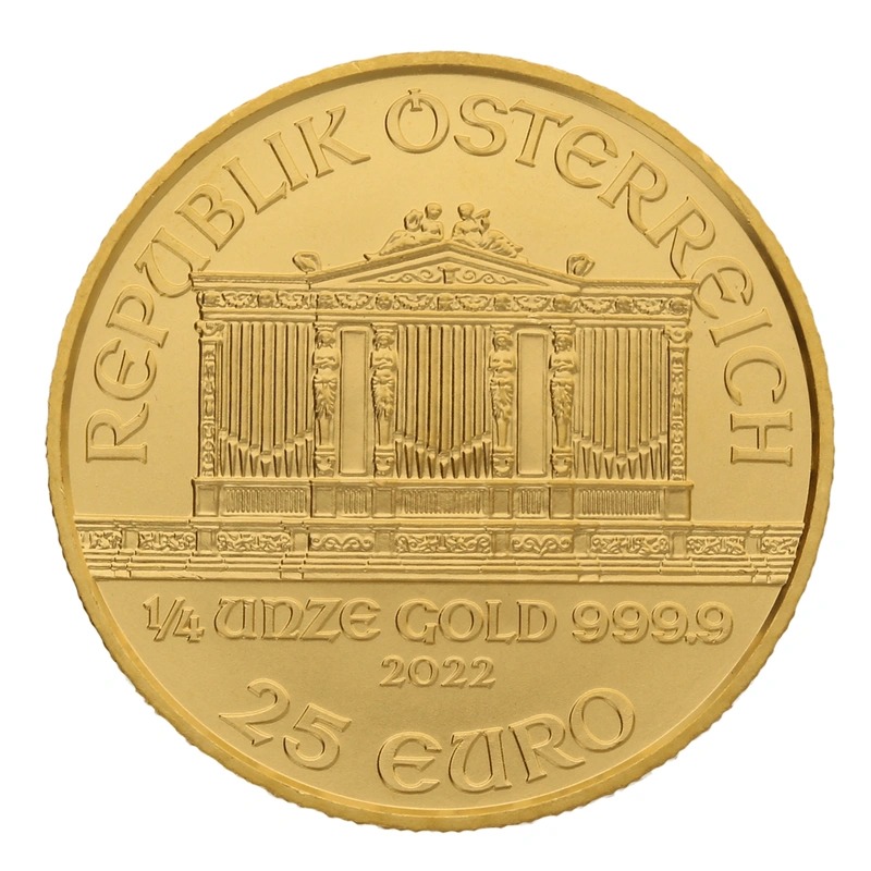 2022 1/4 oz Austrian Gold Philharmonic Coin - Image 2