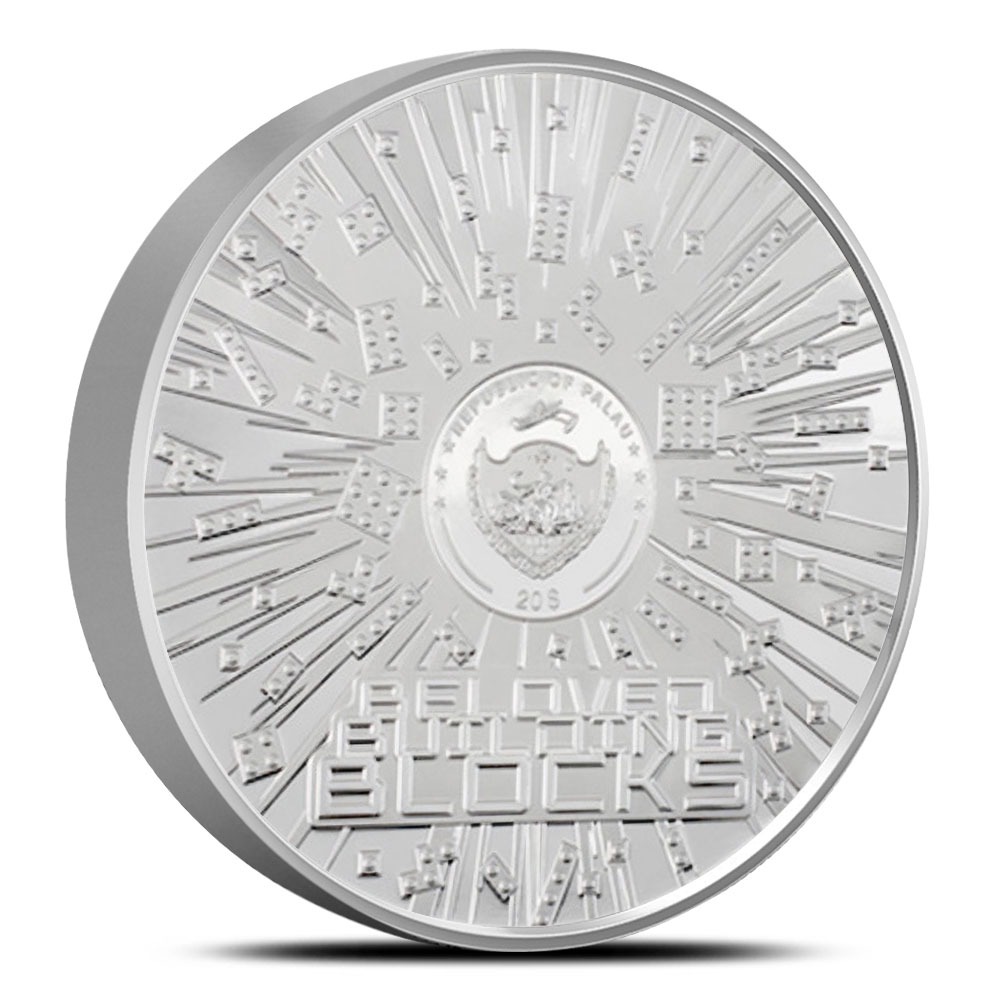 2022 5 oz Palau Silver Beloved Building Blocks Bengal Tiger Coin - Image 2