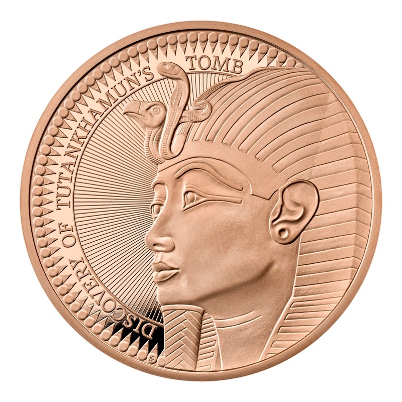 2022 Proof £5 Gold Crown Coin 100th Anniversary of the Discovery of Tutankhamun’s Tomb Boxed - Image 3