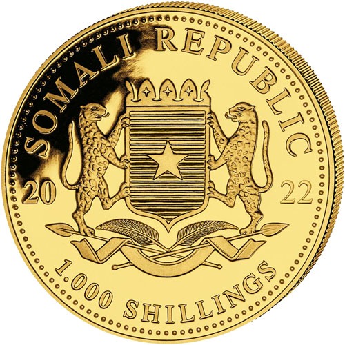 2022 Somalia Gold Elephant First Struck 6-Coin Collection - Image 3