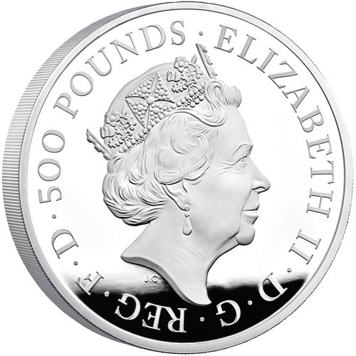 2023 1 Kilo Proof British Silver Tudor Beasts Yale of Beaufort Coin (Box + CoA) - Image 3