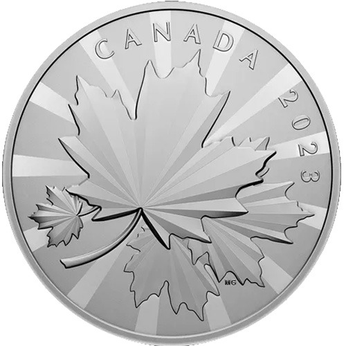 2023 1 Kilo Proof Canadian Silver Multifaceted Maple Leaf Coin - Image 3