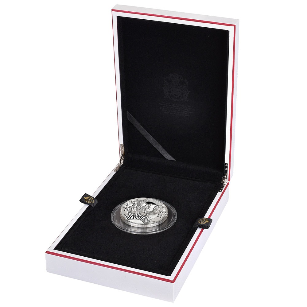 2023 10 oz Proof St. Helena Silver Goddesses Series Eos Coin (Box + CoA) - Image 5