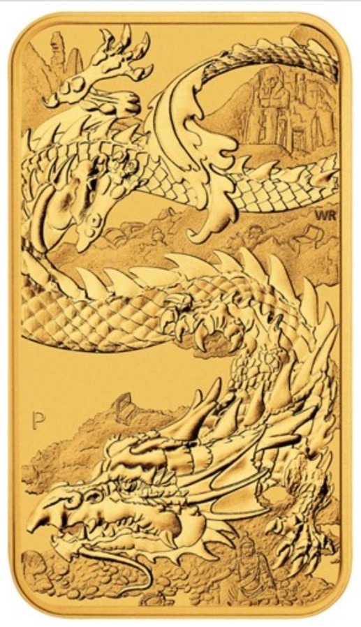 2023 1 oz Dragon Rectangular Gold Ba