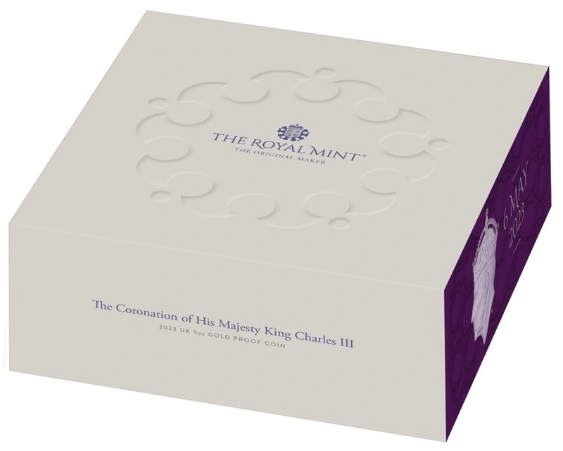 2023 5 oz Gold Coronation of King Charles III Proof Coin Boxed - Image 3