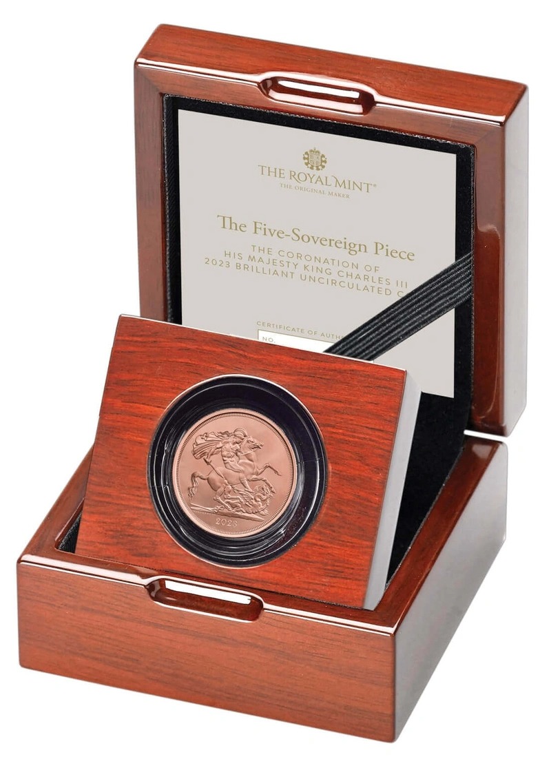 2023 Gold £5 Coin Quintuple Sovereig