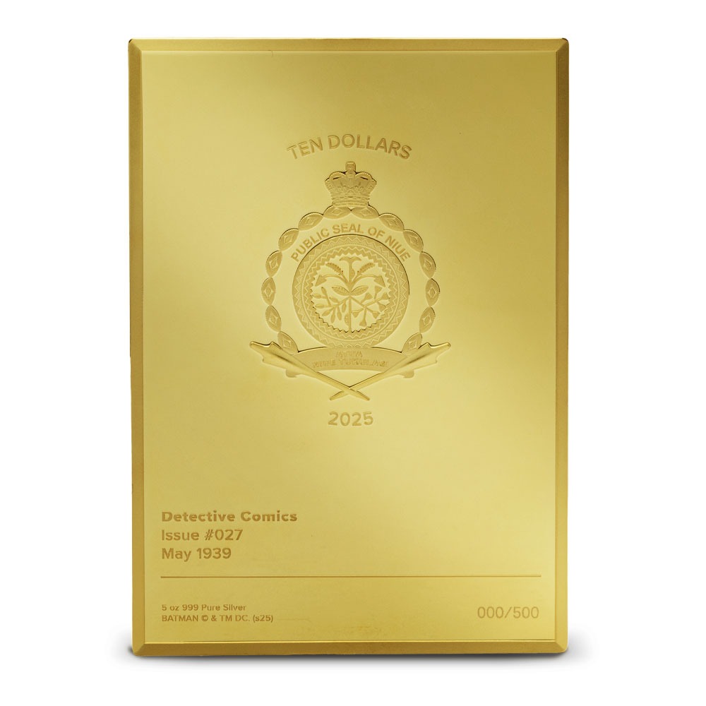 2025 5 oz Niue Silver 90 Years of DC Golden Era Action Comics #27 Coin (Box + CoA, Gilded) - Image 2