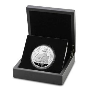 2025 5 oz Proof British Silver Tudor Beasts The Greyhound of Richmond Coin (Box + CoA)