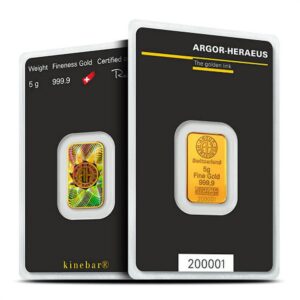 5 Gram Argor Heraeus Kinebar Gold