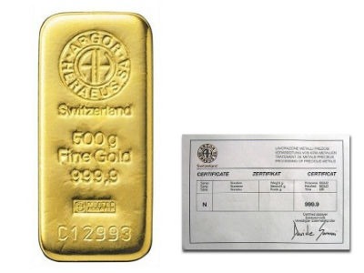 Buy 500g Heraeus Gold Bar - Image 2