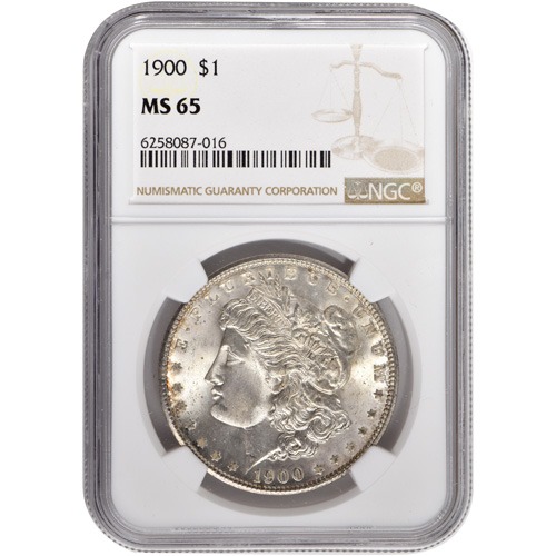 Morgan Silver Dollar 5-Coin Set NGC MS65 (1878-1904) - Image 4