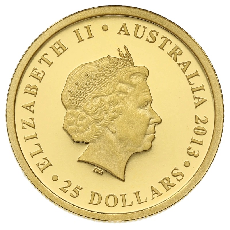 2013 1/4 oz Perth Mint 60th Anniversary of the Coronation of QEII Gold Proof Coin Boxed - Image 2
