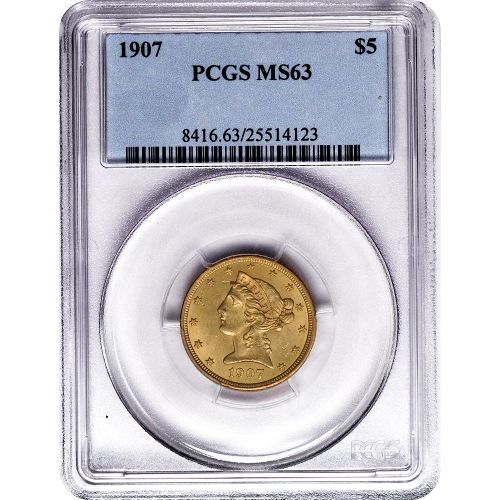 Pre-33 $5 Liberty Gold Half Eagle Coin MS63 (PCGS or NGC) - Image 3