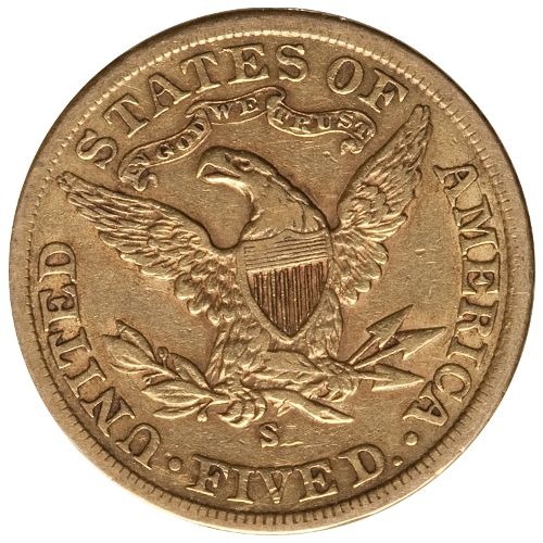 Pre-33 $5 Liberty Gold Half Eagle Coin (VF) - Image 2