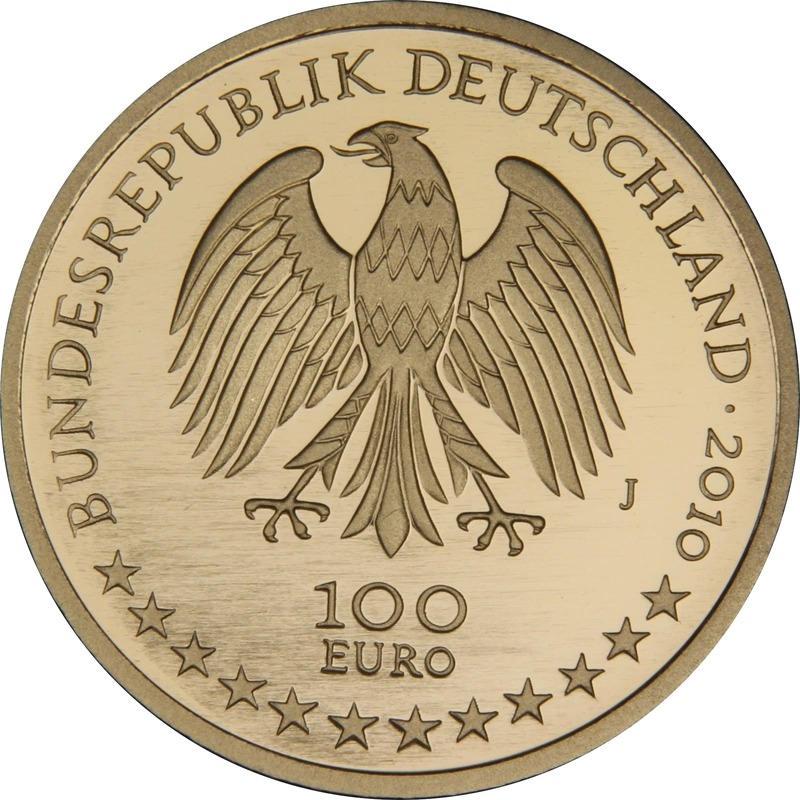2010 Proof German 100 Euro Gold Coin UNESCO Welterbe Wurzburger Residenz und Hofgarten Boxed - Image 2