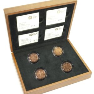 Proof Gold £1 Pound Coin Capital Cities of the United Kingdom 4 Coin Set | 2010-2011 Boxed