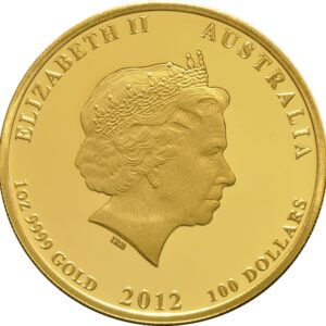 Three Coin proof Set Australian Lunar Year of the Dragon 2012 Boxed