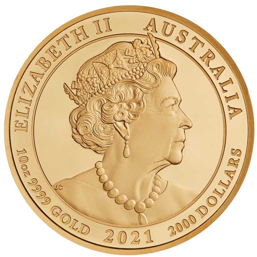 2021 Australia 10 oz Gold Jewelled Horse Proof - Image 5