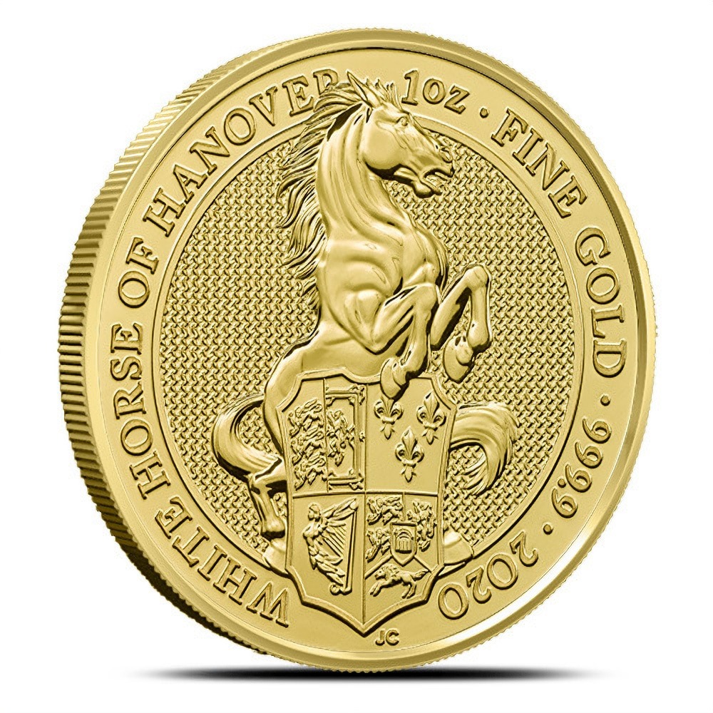 2020 1 oz British Gold Queens Beast White Horse Coin (BU) - Image 2