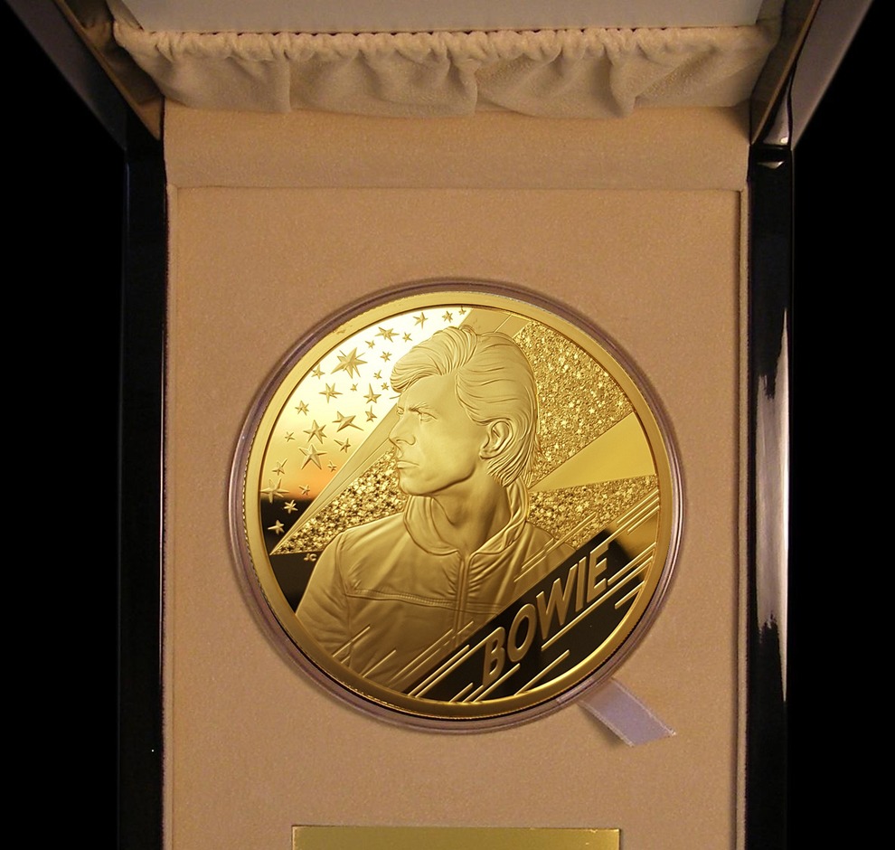 2020 1 Kilo Proof Music Legends David Bowie Gold Coin (Box / COA) - Image 2