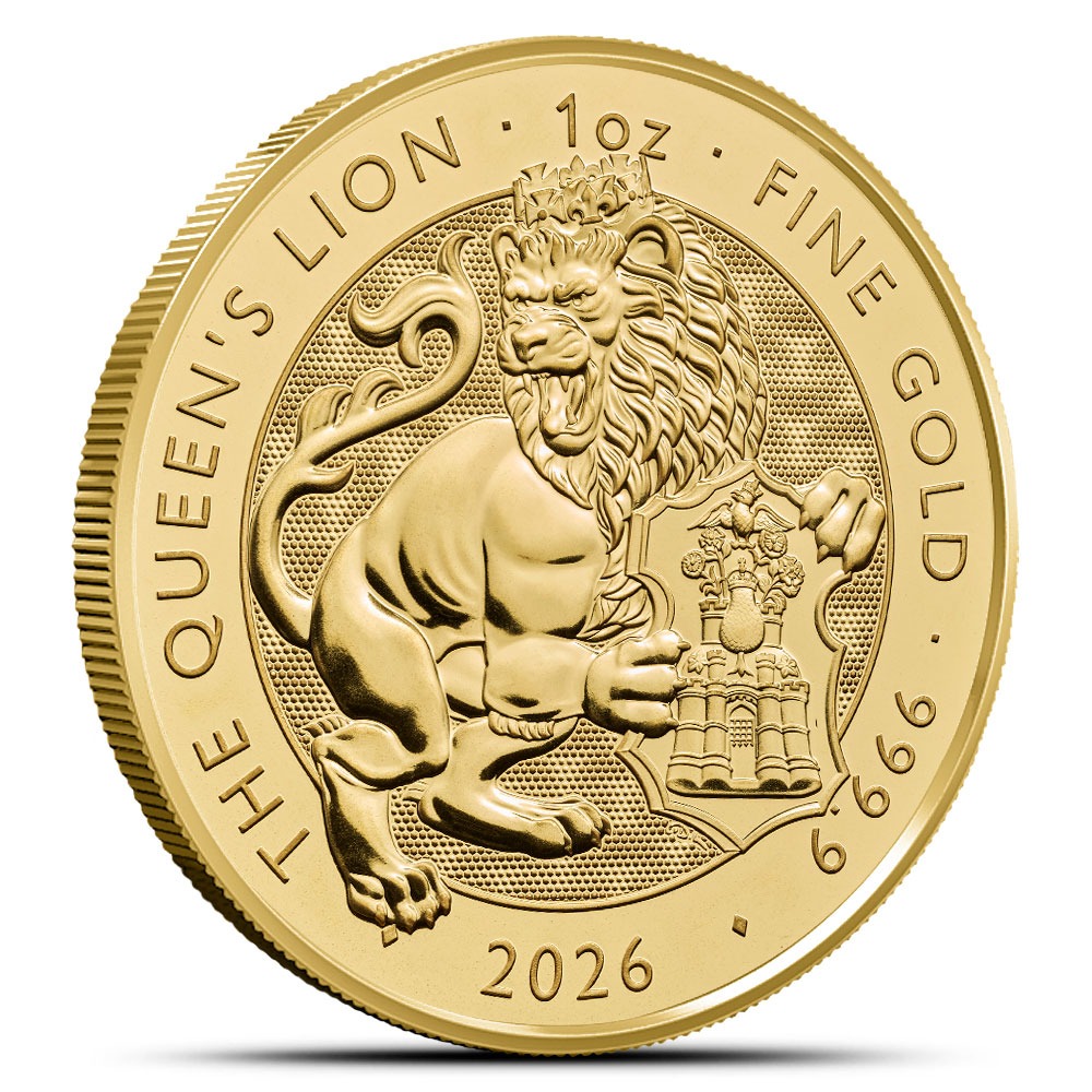 2026 1 oz British Gold Tudor Beasts Queen's Lion Tube (10 Coins, BU) - Image 2